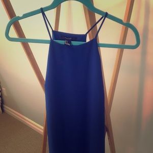 Cobalt blue high neck dress